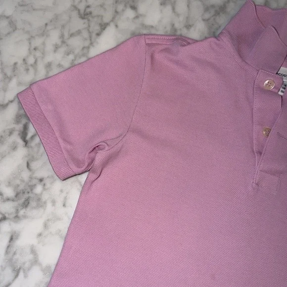 Lacoste Kids Light Pink Polo Shirt 8Y - Picture 3 of 7